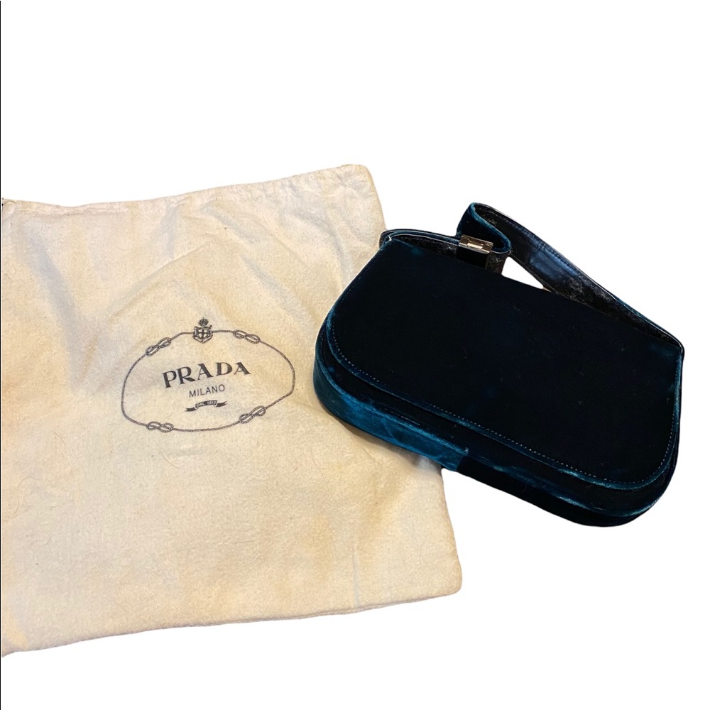 Vintage - Prada Velvet Handbag/Clutch